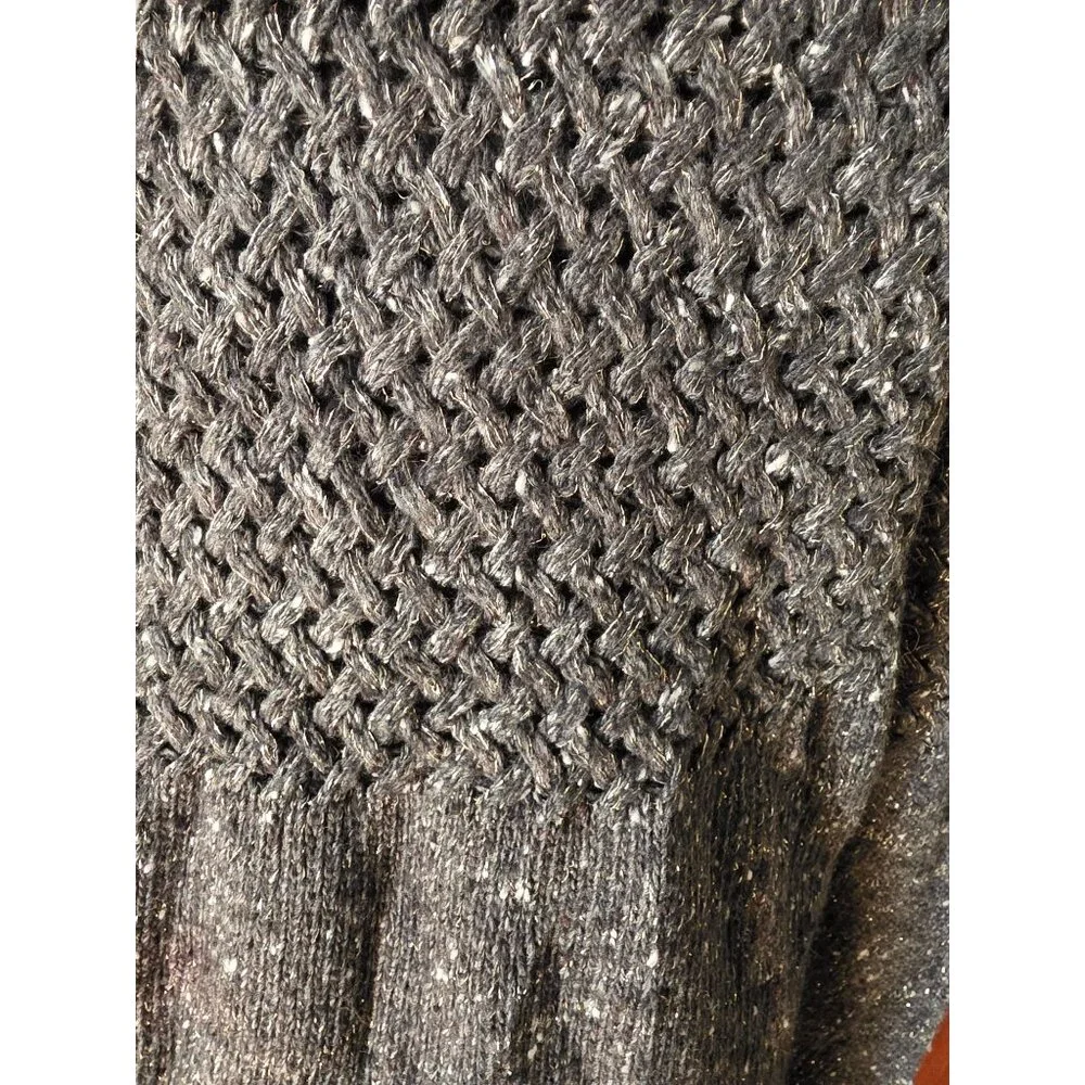 Chicos Womens Wool Blend Knit Cardigan Sweater Size 3 Gray Button Closure XL - Picture 4 of 8